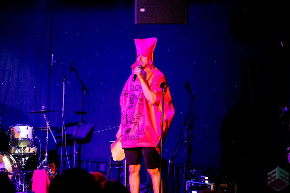 Performer in a pink costume